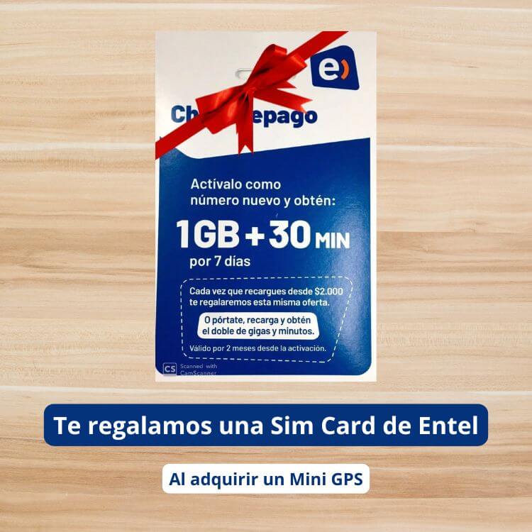 Mini GPS Rastreador + Sim Card Entel de regalo 🎁
